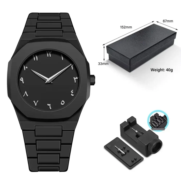 Black Arabic Watch - Image 2