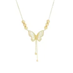 Gold plated Butterfly Necklace for Women - Image 5