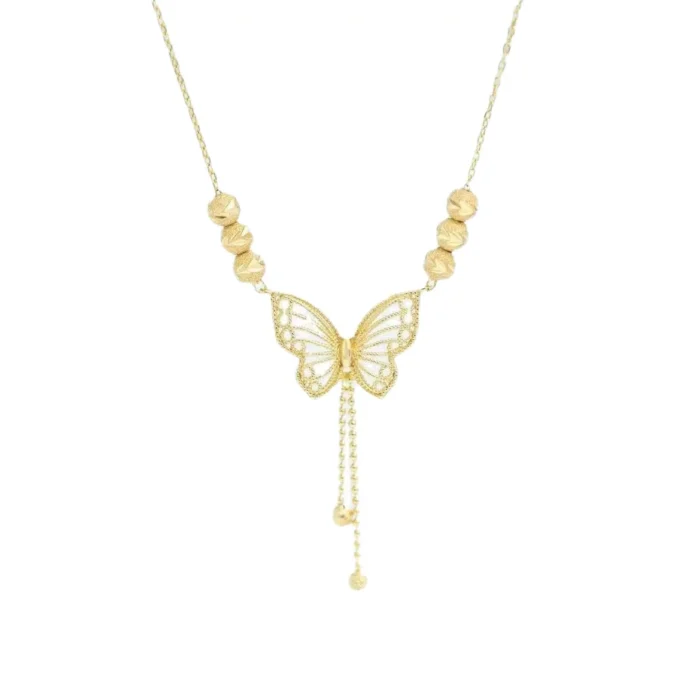 Gold plated Butterfly Necklace for Women - Image 5